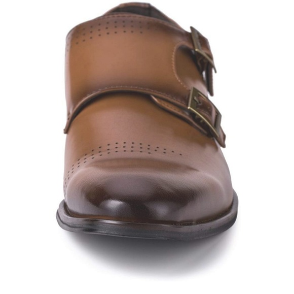 Men's Classic Oxford Dress Shoes Double Buckle Mon - Picture 5 of 5